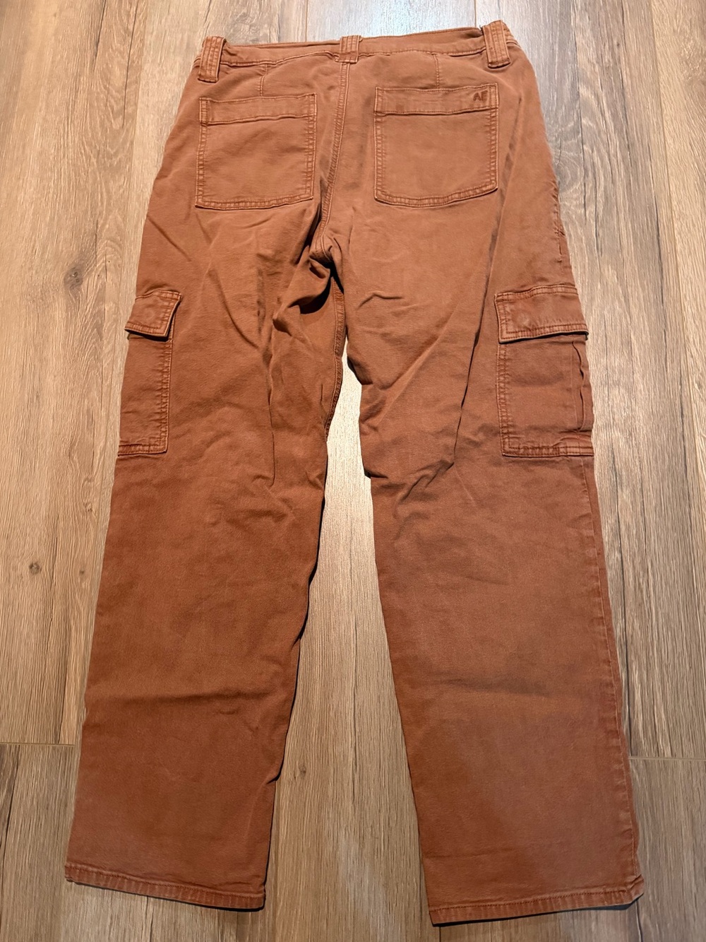American Eagle Brown Cargo Stretch Straight Leg Pants Women’s 8 Short Mid Rise - Picture 8 of 9